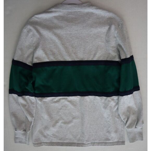 Aimé Leon Dore Men's Sz M Gray Heather Multi Stripe ALD Logo L/S Tee Shirt - Picture 8 of 9